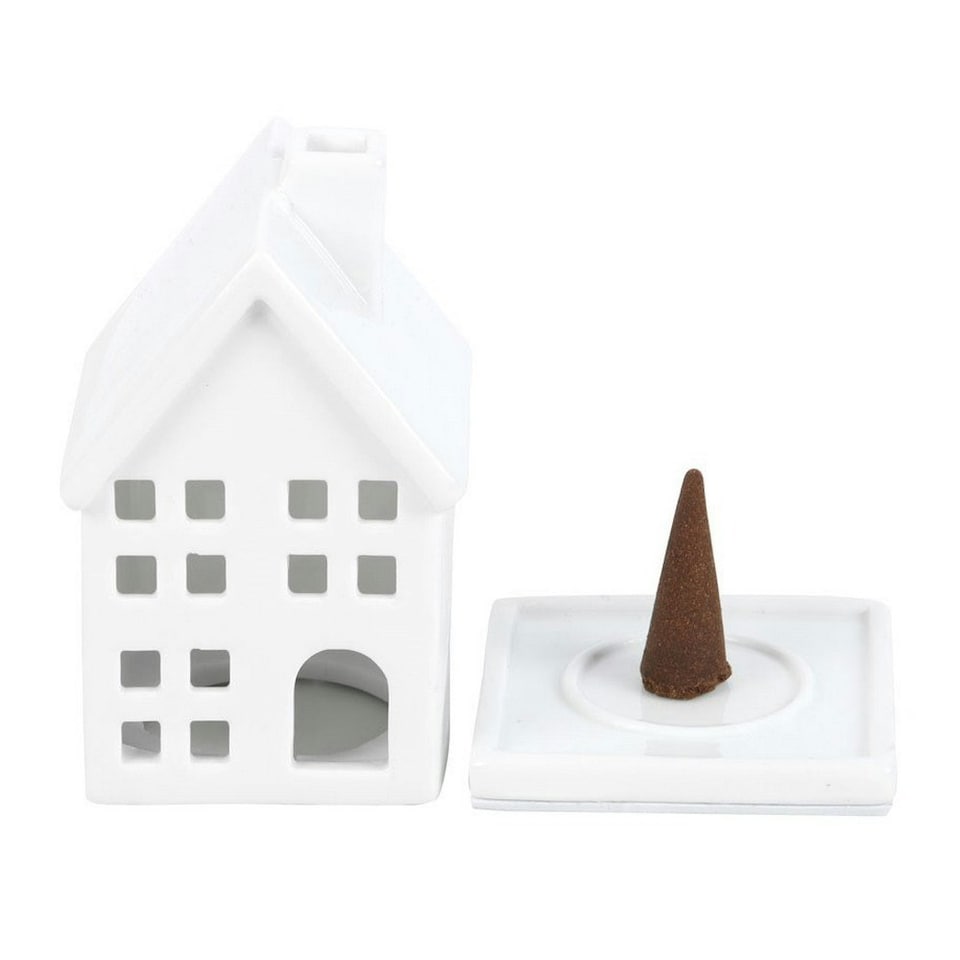 image 1 of Something Different House Incense Cone Holder - White - One Size