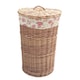 image 1 of Small Light Steamed Round Laundry Baskets with Garden Rose Lining | Multi | Garden Rose