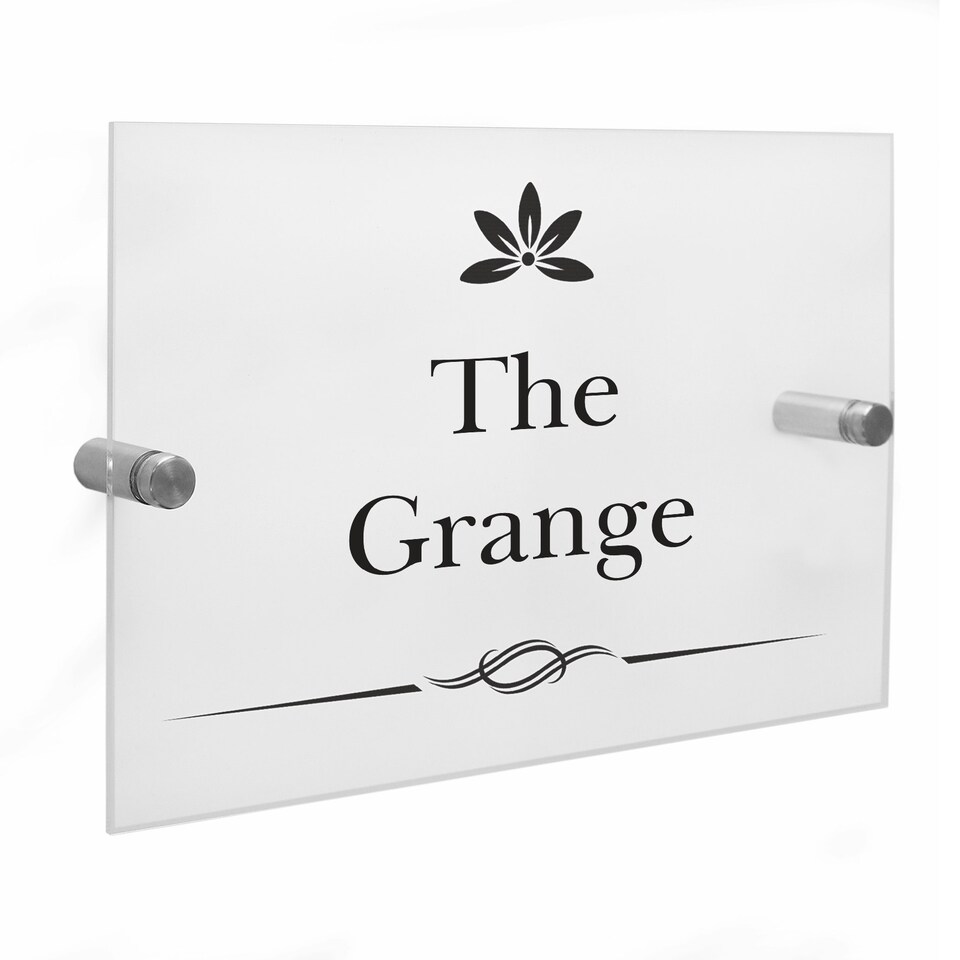 image 1 of Personalised Decorative Swirl Acrylic House Sign