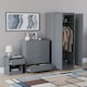 image 4 of Vida Designs Riano 3 Piece Bedroom Set (1 Drawer Bedside Chest, 5 Drawer Chest, 2 Door Wardrobe) Grey (4)