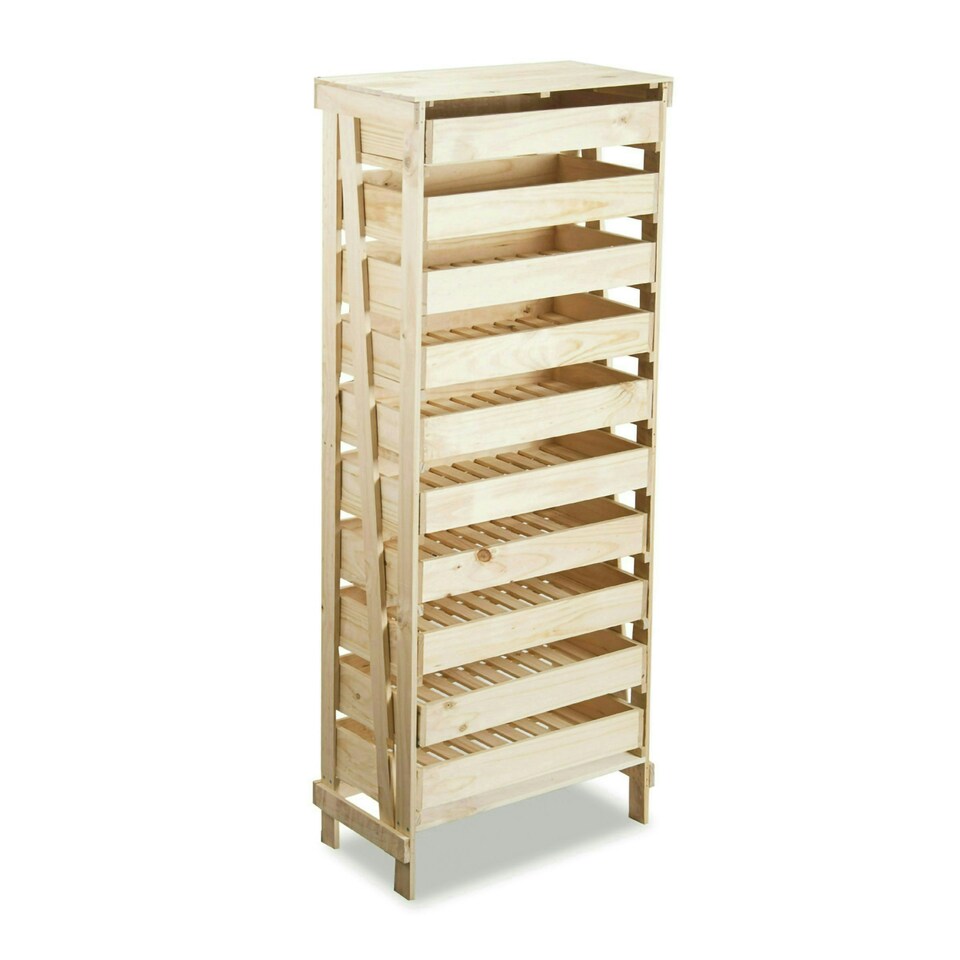 image 1 of Primrose 10 Drawer Wooden Apple Storage Rack H156cm x W60cm x D33cm
