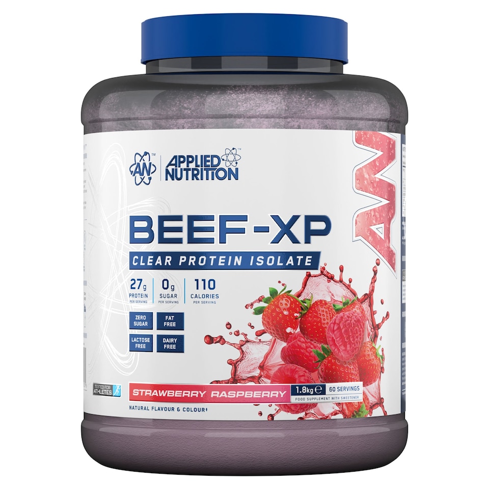 image 1 of Applied Nutrition Beef-XP Clear Protein Isolate Powder - Strawberry Raspberry - 60 Servings