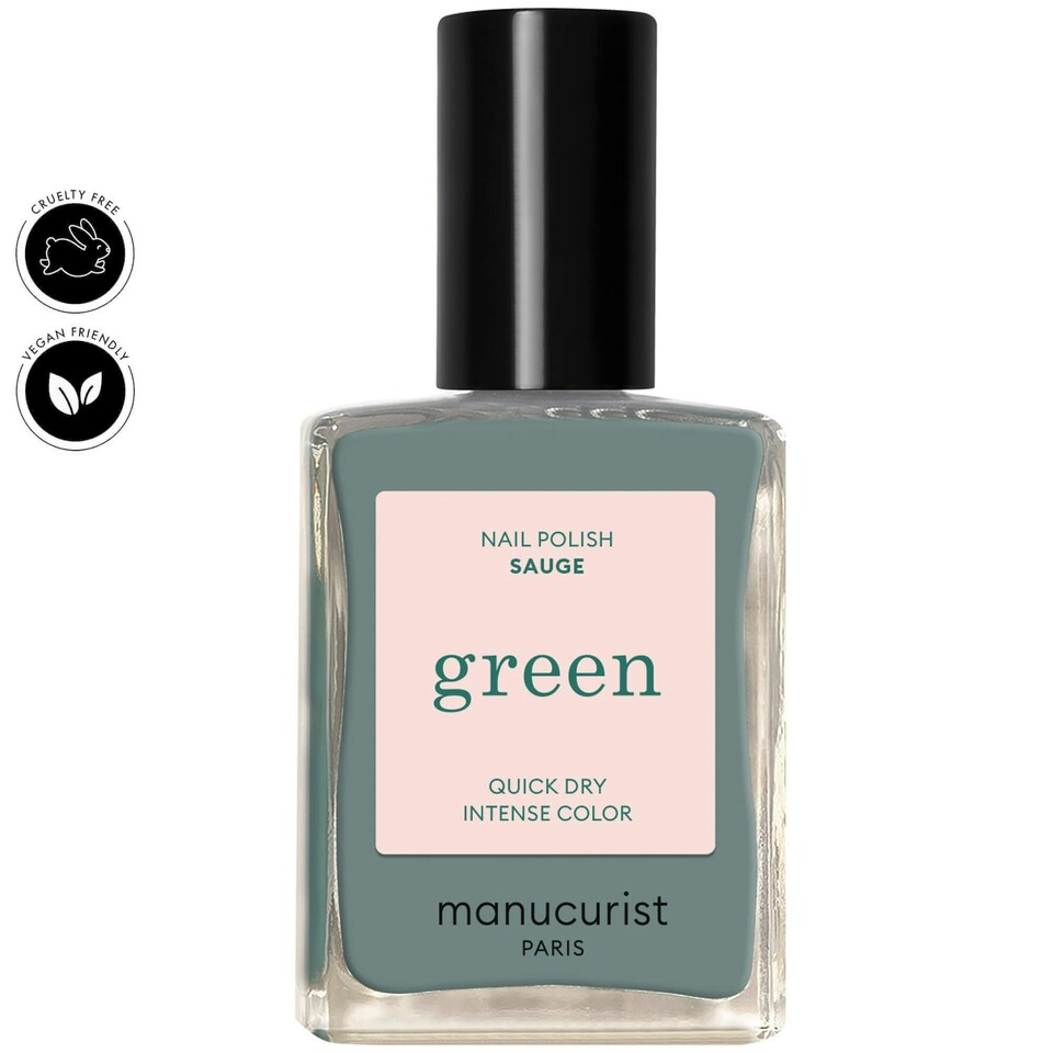 image 1 of Manucurist Green Vegan-Friendly Nail Polish Greens 15ml Grey | Anthracite