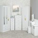 image 3 of Nevada 3 Drawer Bedside Cabinet White