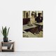 image 4 of In a Cafe Absinthe Drinkers Edgar Degas Vintage Huge Wall Art Poster 24X32"