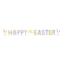 Happy Easter Holographic Cardboard Letter Banner 200cm