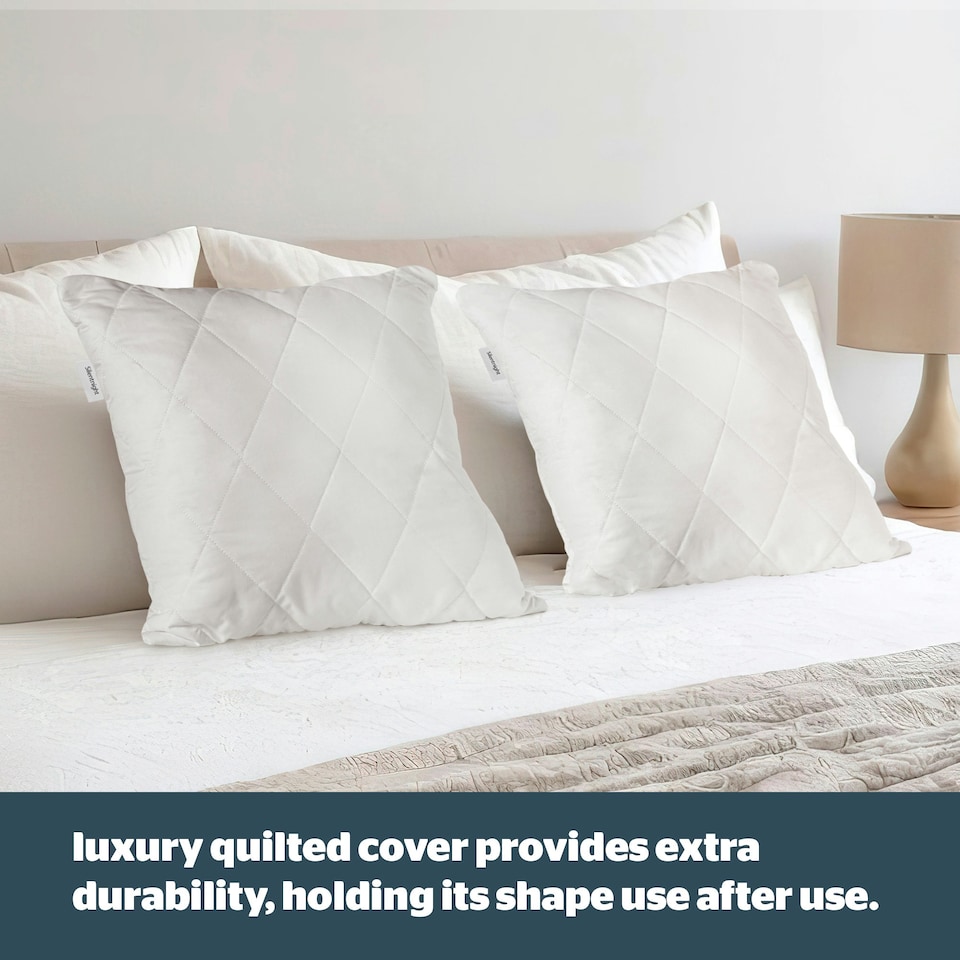 image 1 of Silentnight Quilted Cushion Pads, 4 Pack, Extra Deep Filled Inserts with Zip Scatters