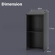 image 2 of COSTWAY Podium Stand Hostess Stand for Speakers with Storage Shelf Black