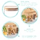 image 2 of Argon Tableware Square Glass Storage Jars with Wooden Lids - 1.5 Litre - Pack of 3
