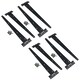 image 1 of 18in / 450mm Heavy Duty T Tee Hinges For Shed + Garden Gates Black Finish 8pc