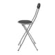 image 8 of Black Padded Folding High Chair Breakfast Kitchen Bar Stool Seat | Black