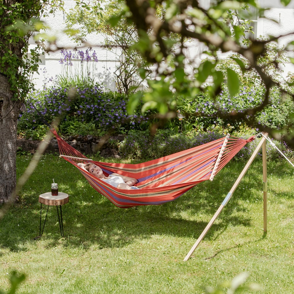 image 1 of Aruba Single Spreader Bar Hammock Cayenne