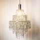 image 7 of CGC LIZA Three-Tier Extra Large Crystal & Chrome Ceiling Shade | Silver | Silver | Extra large