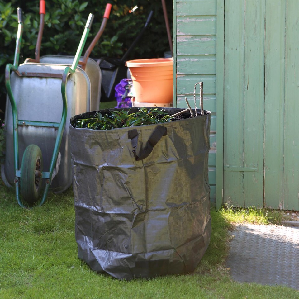 image 1 of Harbour Housewares Heavy-Duty Garden Waste Bags - 270L - Black - Pack of 3 | Black | Black