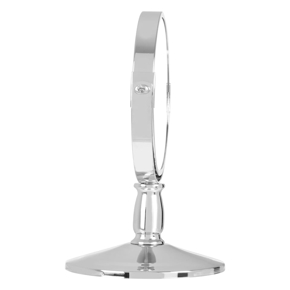 image 1 of Chrome Large Swivel Mirror Silver