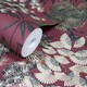 image 2 of GrandDeco Ciara Leaf Wallpaper - Red - One Size
