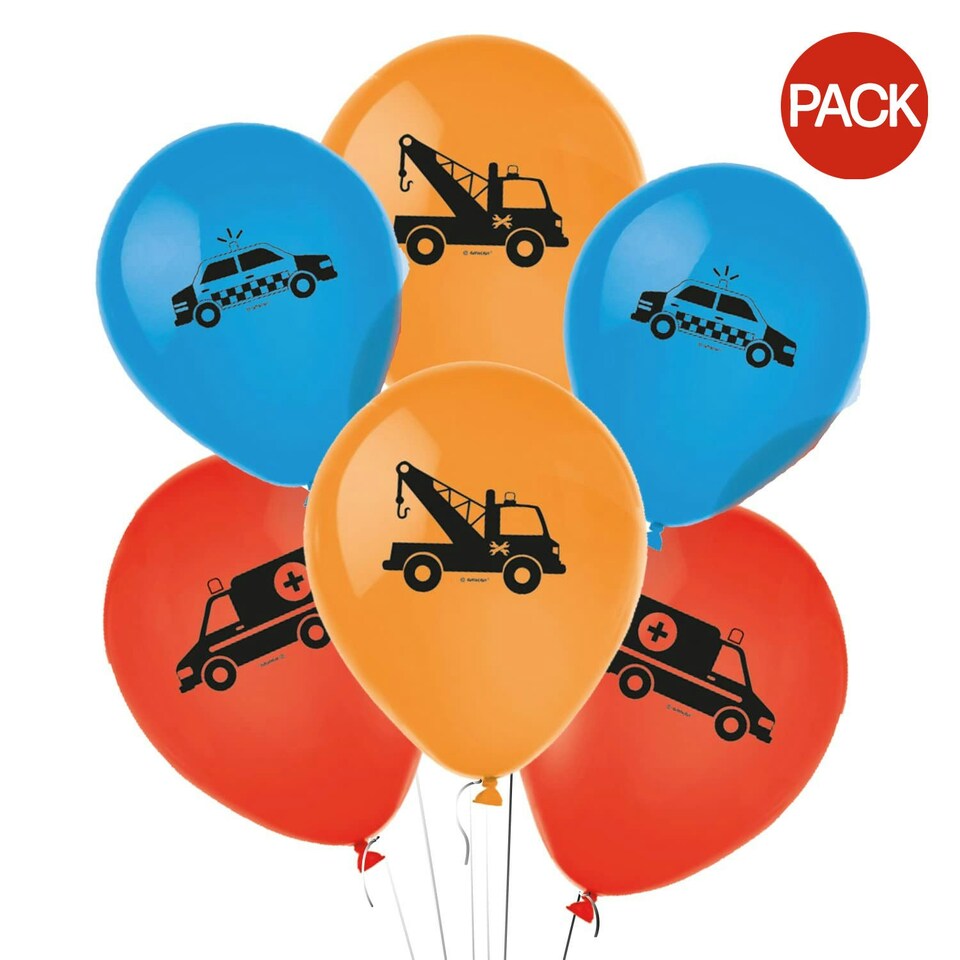 Amscan On The Road Latex Birthday Balloons (Pack of 6) - Multicoloured - One Size