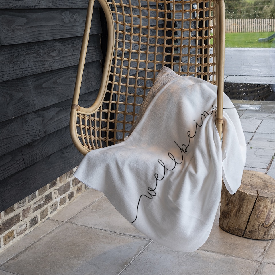image 1 of Text Wellbeing Designer Blanket | Multi