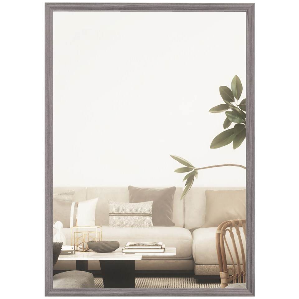 image 1 of HOMCOM 50 x 70 cm Wall Bathroom Mirror, Vanity Mirror, Grey