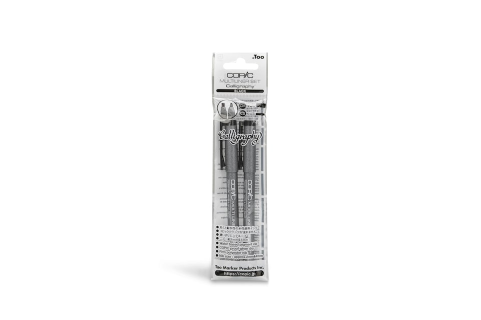 image 1 of Copic Multiliner Calligraphy, Black, Set of 2