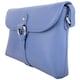 image 3 of Premium Soft Genuine Leather Cross Body Shoulder Bag, Tassel Detail Blue | Slate Blue