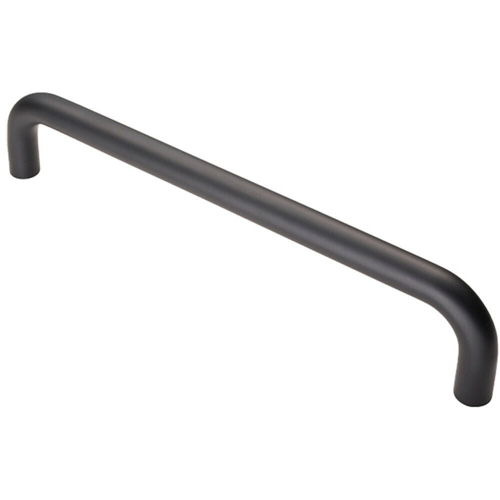 Loops Round D Bar Pull Handle 319 x 19mm 300mm Fixing Centres Matt Black