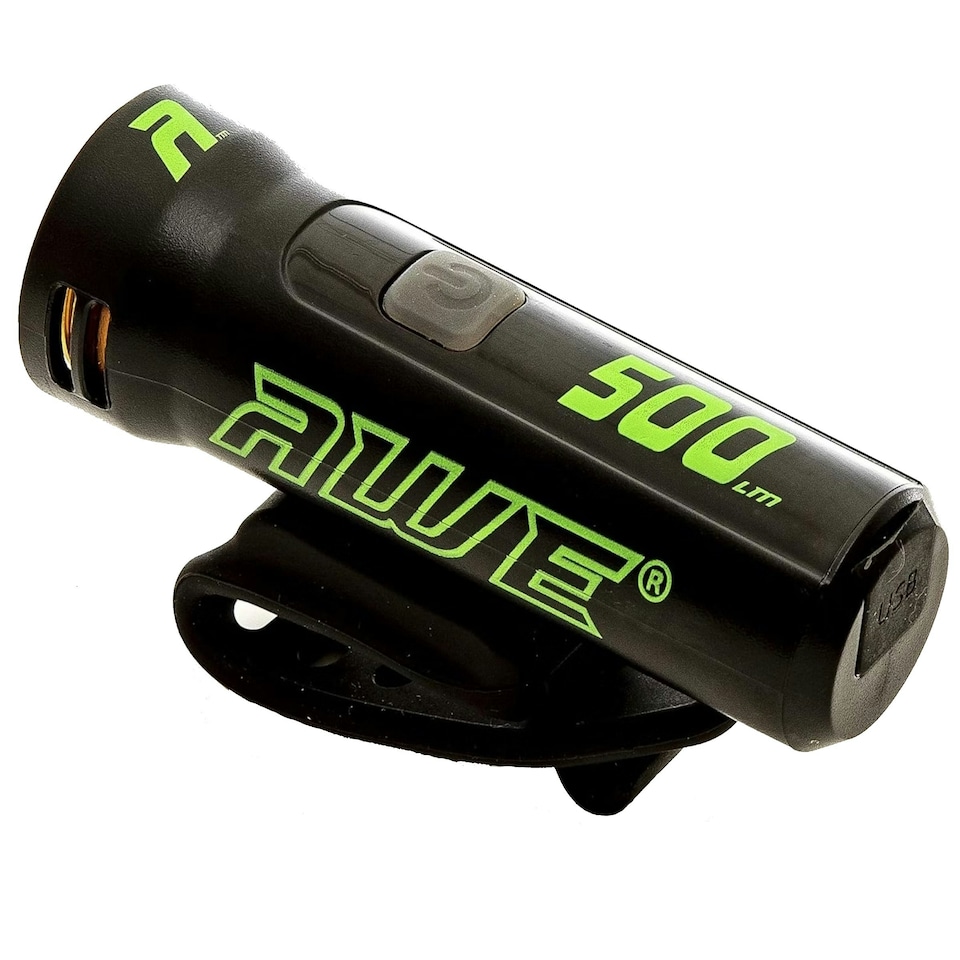 image 1 of AWE Blast USB 500 Lumens Rechargeable LED Front Bike Light Black 7 hrs Run Time*