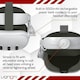 image 7 of Venom Power Strap for Meta Quest 3 - Padded Headstrap with Integrated Power Bank White | Grey