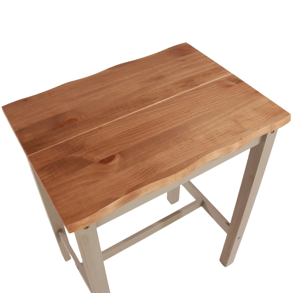 image 1 of Corona Wavy Edge Rectangular High Breakfast Bar Table & 2 Bar Stool Set - Black or Grey Frame | Grey | Grey | 1