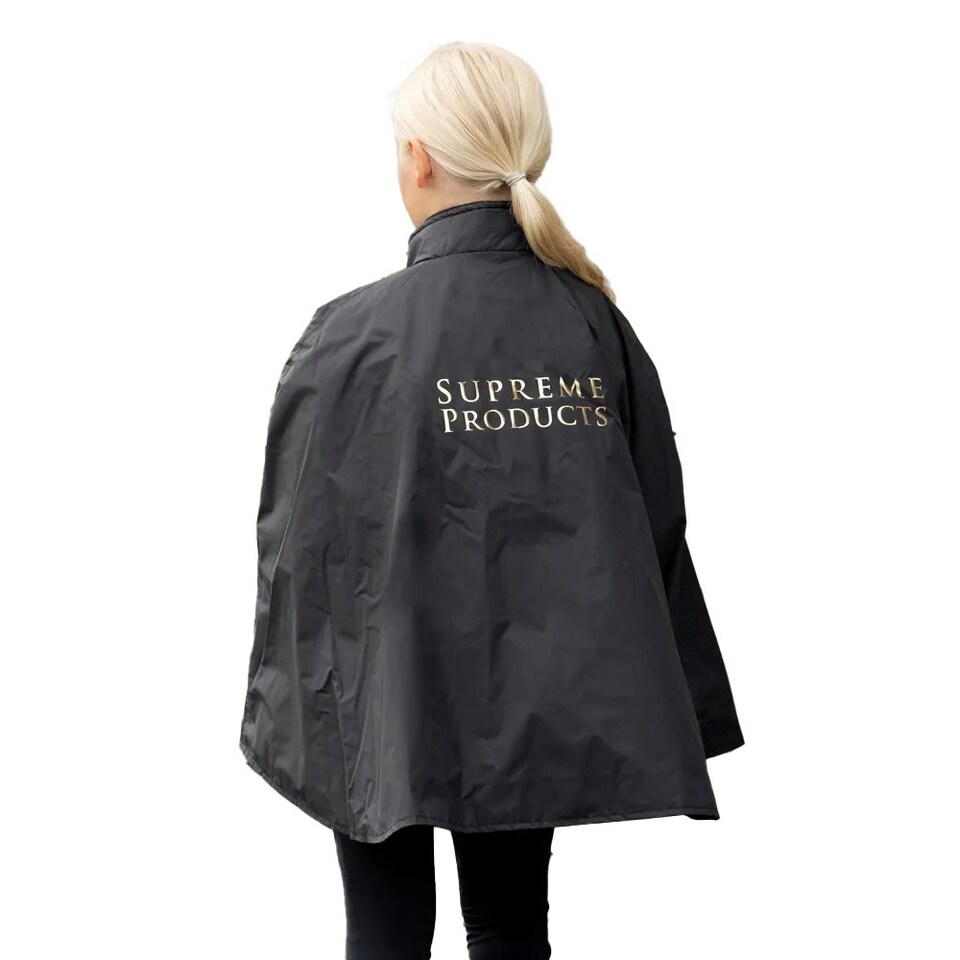image 1 of Supreme Products Childrens/Kids Show Rider Active Rain Poncho - Black/Gold - Junior Black