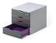 image 4 of Durable VARICOLOR SAFE 4 Drawer Lockable GDPR Colour Coded Desktop Storage | A4+ | Grey