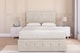 image 1 of Sloomy Cambridge Cream Plush Divan Bed Base 2 Drawers Left Side With 26 Inch Strutted Headboard & 12 Inch Matching Footboard | Cream | Cream | Super King | 1