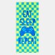 image 3 of OHS Slogan Beach Towel Printed Quick Dry Summer Travel Microfibre Absorbent Swim | Multi | Eat Sleep Game | One size