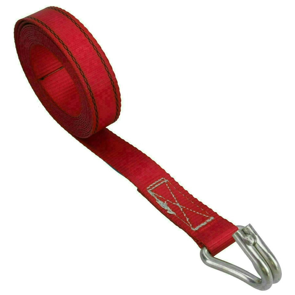 image 1 of 2pk Cam Buckle Strap Stainless Steel 3.7m Tie Luggage Straps Marine Grade Claw Hooks
