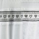 image 3 of Lucy Black Embroidered Heart Design Window Set 140 x 122 cm Rod Pocket Window Set with Frill Edging and 2 Matching Tie Backs