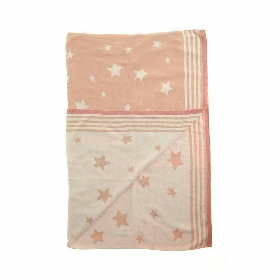 image 1 of Ziggle Baby Blanket Pink Stars