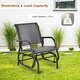 image 2 of COSTWAY Garden Glider Chair Swing Rocking Chair Grey Grey