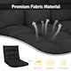 image 7 of COSTWAY 14-Position Adjustable Floor Chair Lazy Sofa Black Black