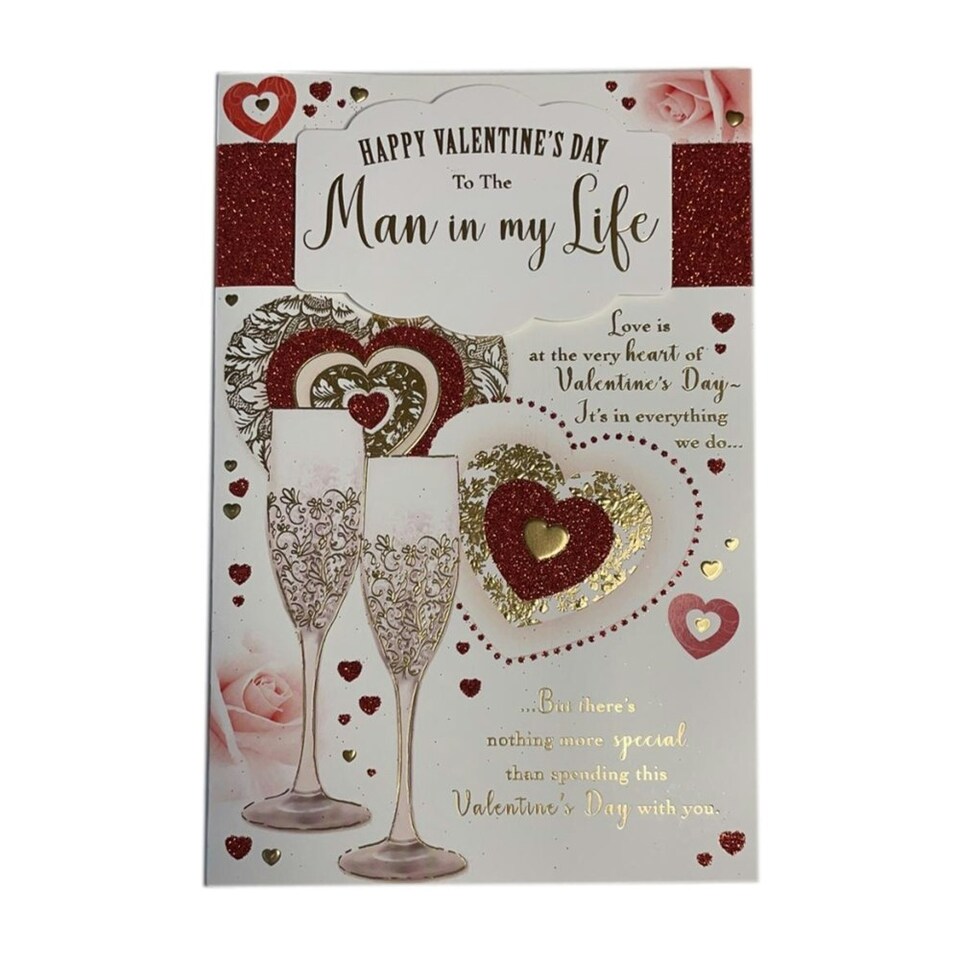image 1 of To The Man In My Life Happy Valentine's Day Card