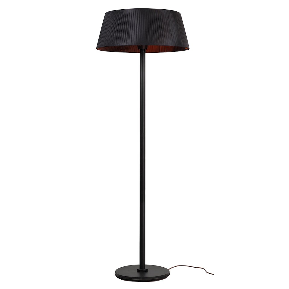 JSH Solara Freestanding Patio Heater Standard Lamp 2000W 2KW Halogen for Decking | Black