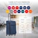 image 3 of Flight Knight Lightweight 4 Wheel 800D Soft Case Quilted Suitcases Anti Crack Cabin & Hold Luggage Options - 100+ Airlines Approved - easyJet, BA & Many More! Blue | Navy | Large