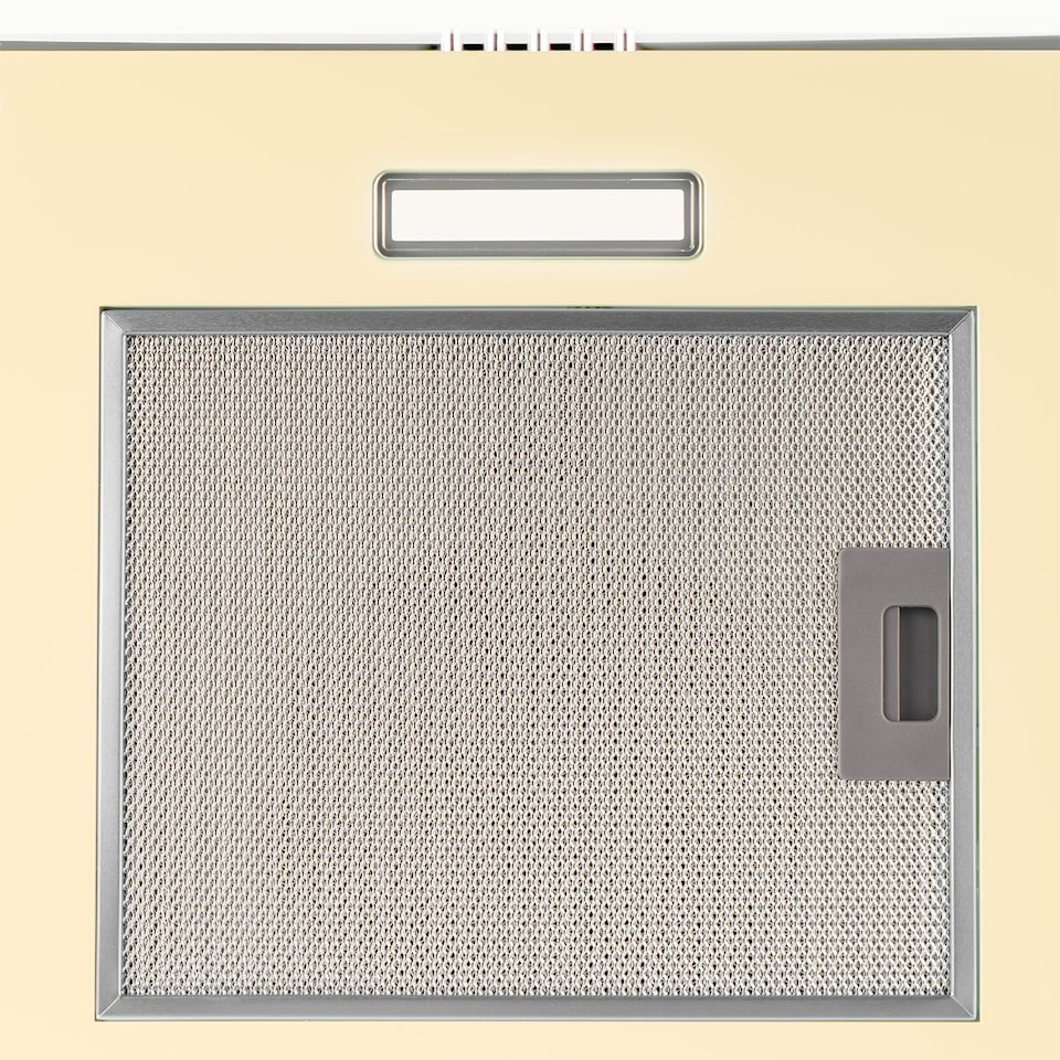 image 1 of SIA CGH60CR 60cm Cream Curved Glass Chimney Cooker Hood Kitchen Extractor Fan