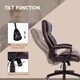 image 5 of Vinsetto Office Chair with 6-Point Maaage, PU Desk Chair with Padded Seat and Armrest, Computer Chair with Tilt Function for Home, Brown