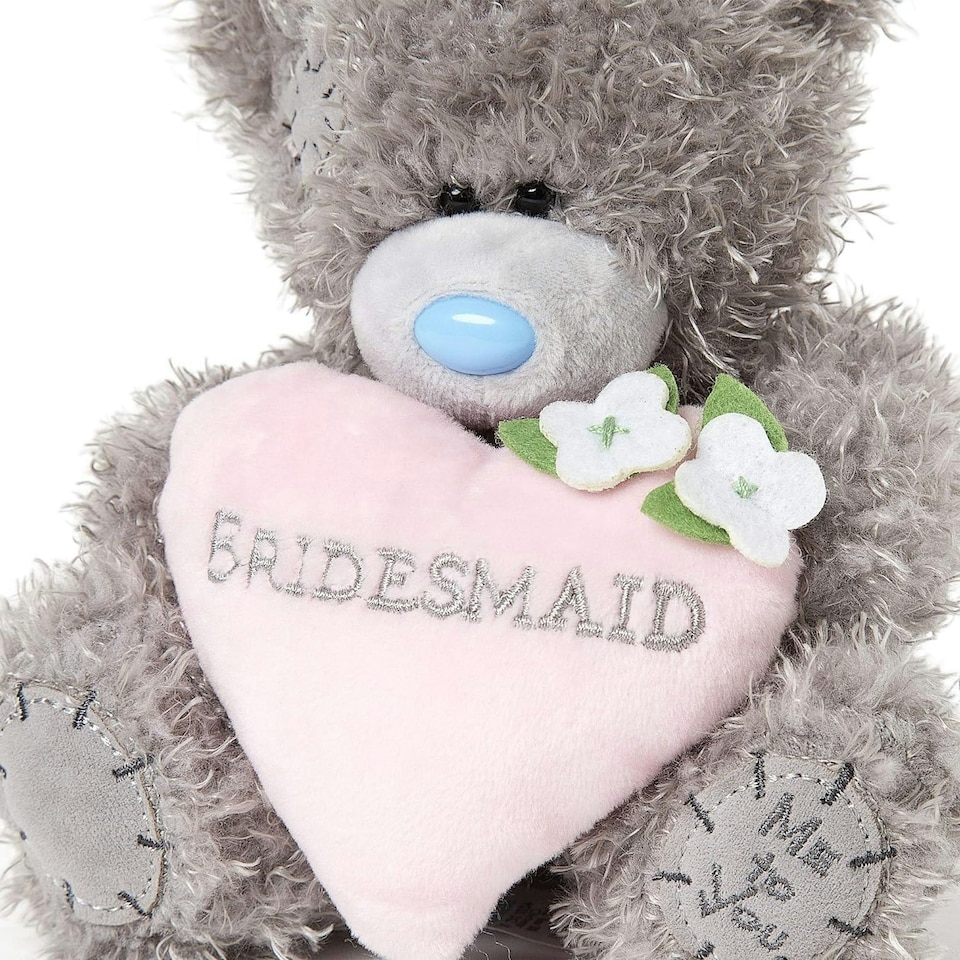 image 1 of Bridesmaid Love Heart Tatty Teddy Bear
