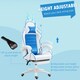 image 4 of Vinsetto Racing Style Gaming Chair with Footrest Removable Rabbit Ears, Yellow