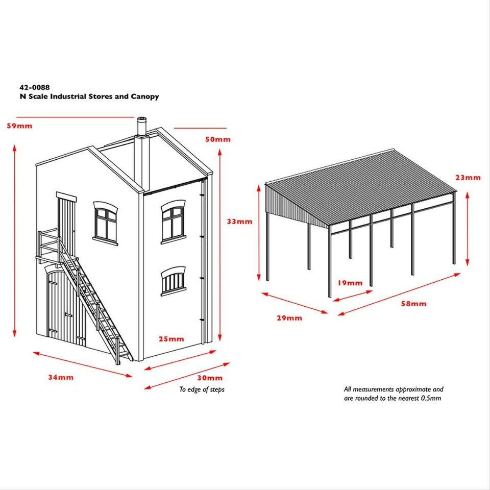 image 1 of Graham Farish Scenecraft Industrial Store and Canopy (Pre-Built)