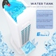 image 8 of HOMCOM Bladeless Air Cooler, Evaporative Oscillating Tower Fan Humidifier Unit