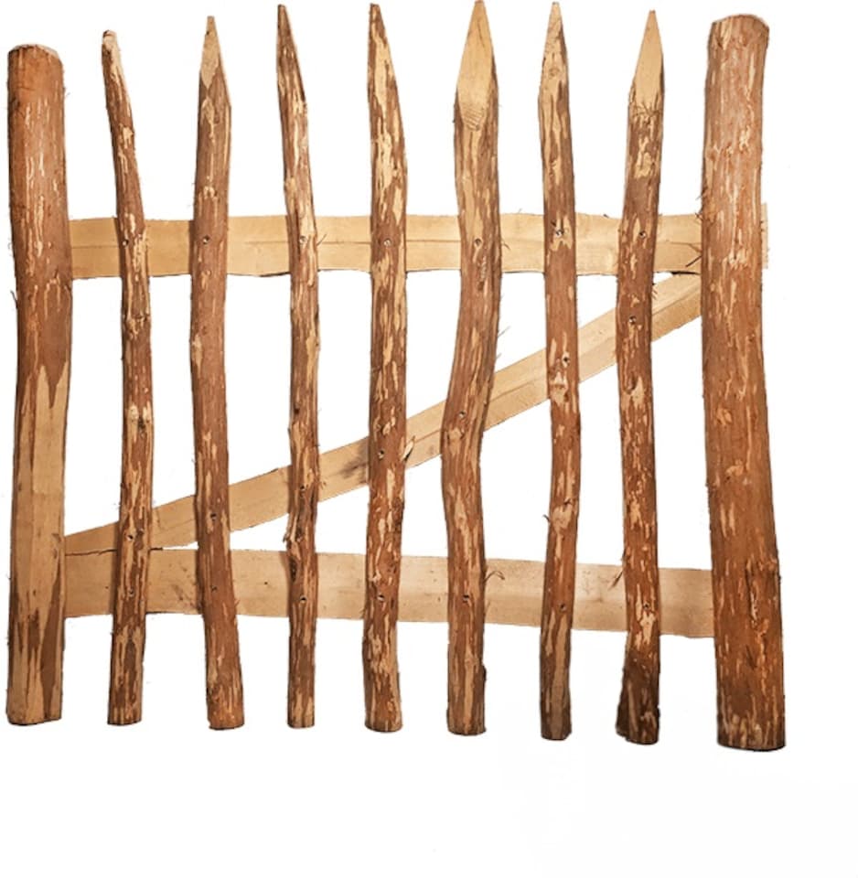 image 1 of Primrose Split Hazel Fencing Garden Gate Traditional Fence W1m x H1.2m | Brown | Brown
