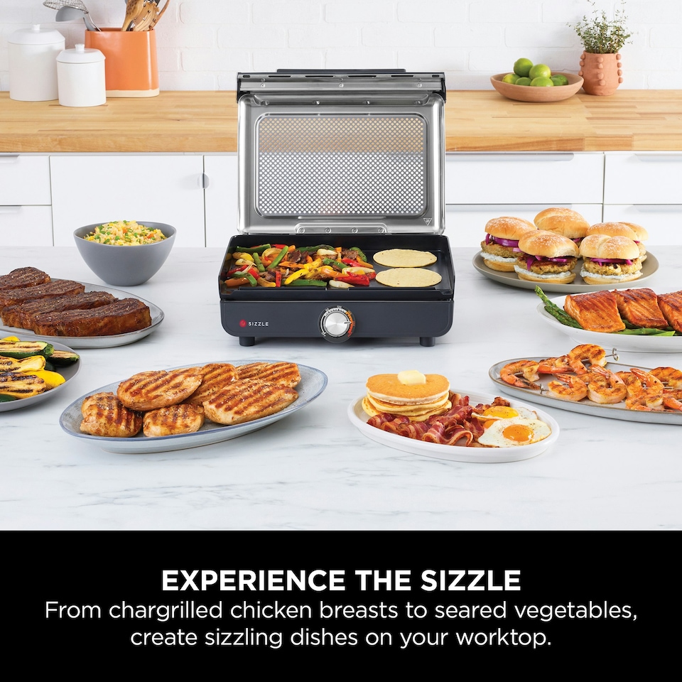 image 1 of Ninja Sizzle Low Smoke Indoor Grill & Flat Plate GR101UK