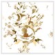 image 1 of Golden flower print (Picture Frame) White | XL